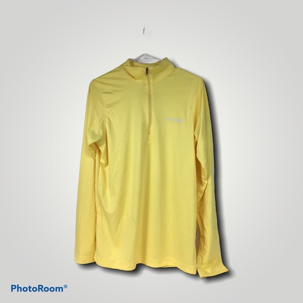 Columbia Womens Size XS Yellow 1/4 Zip Up Long Sleeve Pull‎ Over